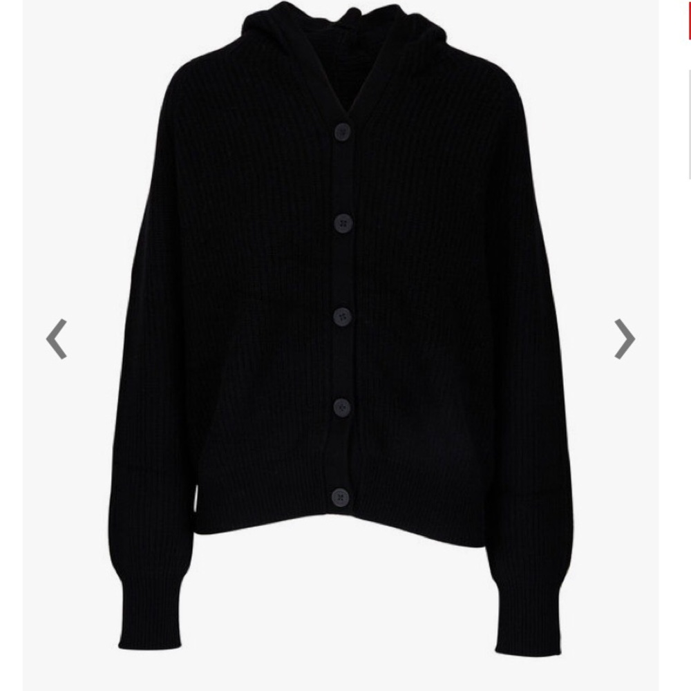 Raffi Black Hooded Cashmere Cardigan